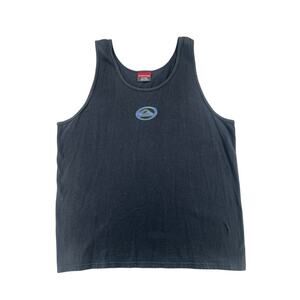 Vtg Quiksilver Black Tank Top XL Surf Skate Logo Sleeveless Shirt